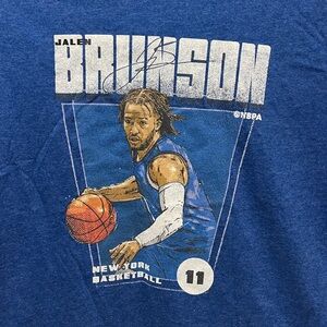 Jalen Brunson #11 NBPA Next Level Heather Blue Tee, Youth Large (10/12) - RARE